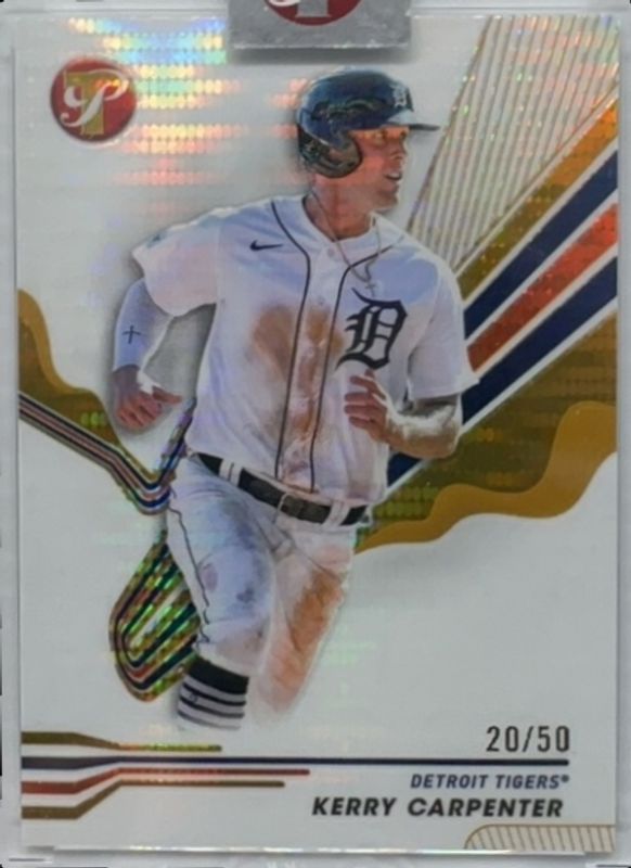 Kerry Carpenter 2024 Topps Pristine #72 Pristine Gold Refractor /50 RAW