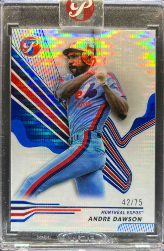 Andre Dawson 2024 Topps Pristine #119 Pristine Blue Refractor /75 RAW