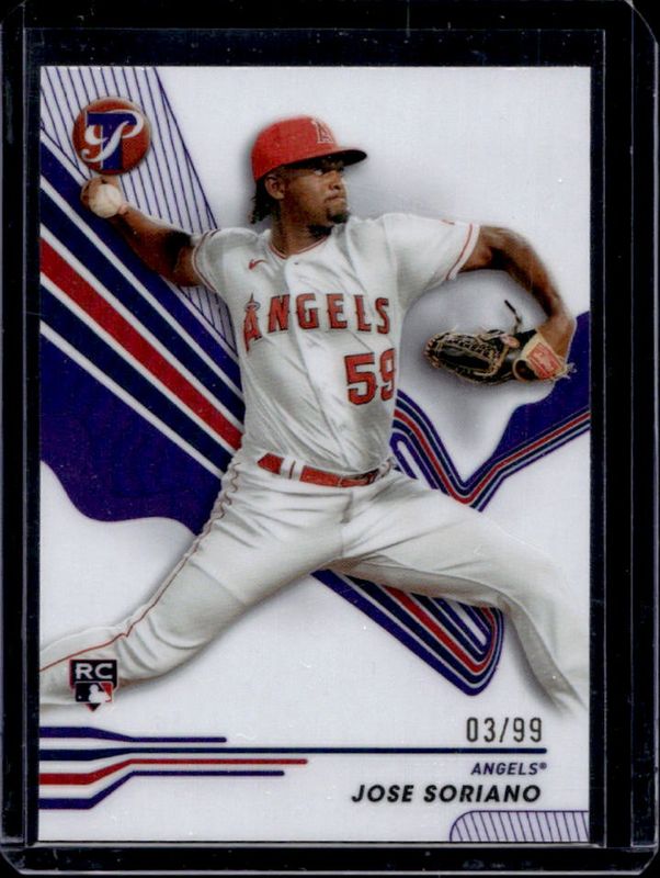 Jose Soriano 2024 Topps Pristine #13 Purple Refractor /99 Rookie RAW