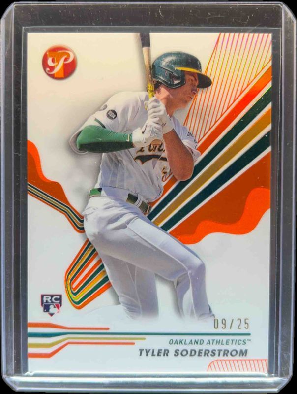 Tyler Soderstrom 2024 Topps Pristine #195 Orange Refractor /25 Rookie RAW