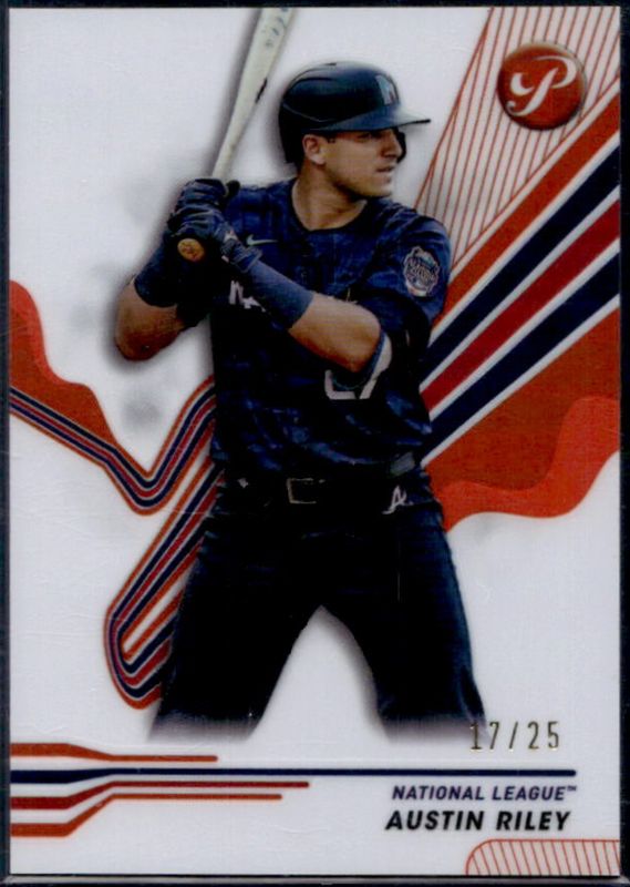 Austin Riley 2024 Topps Pristine #270 Orange Refractor /25 RAW
