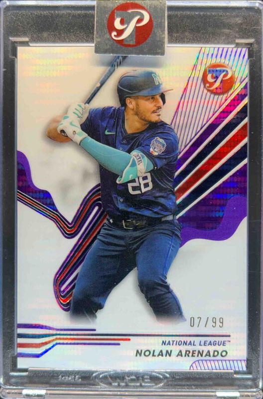Nolan Arenado 2024 Topps Pristine #275 Purple Refractor /99 RAW