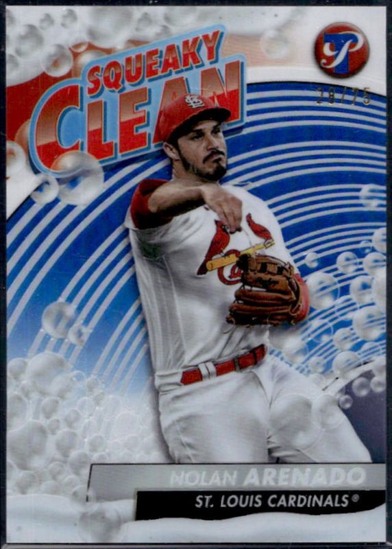 Nolan Arenado 2024 Topps Pristine #SQ-7 Squeaky Clean - Blue Refractor /75 RAW