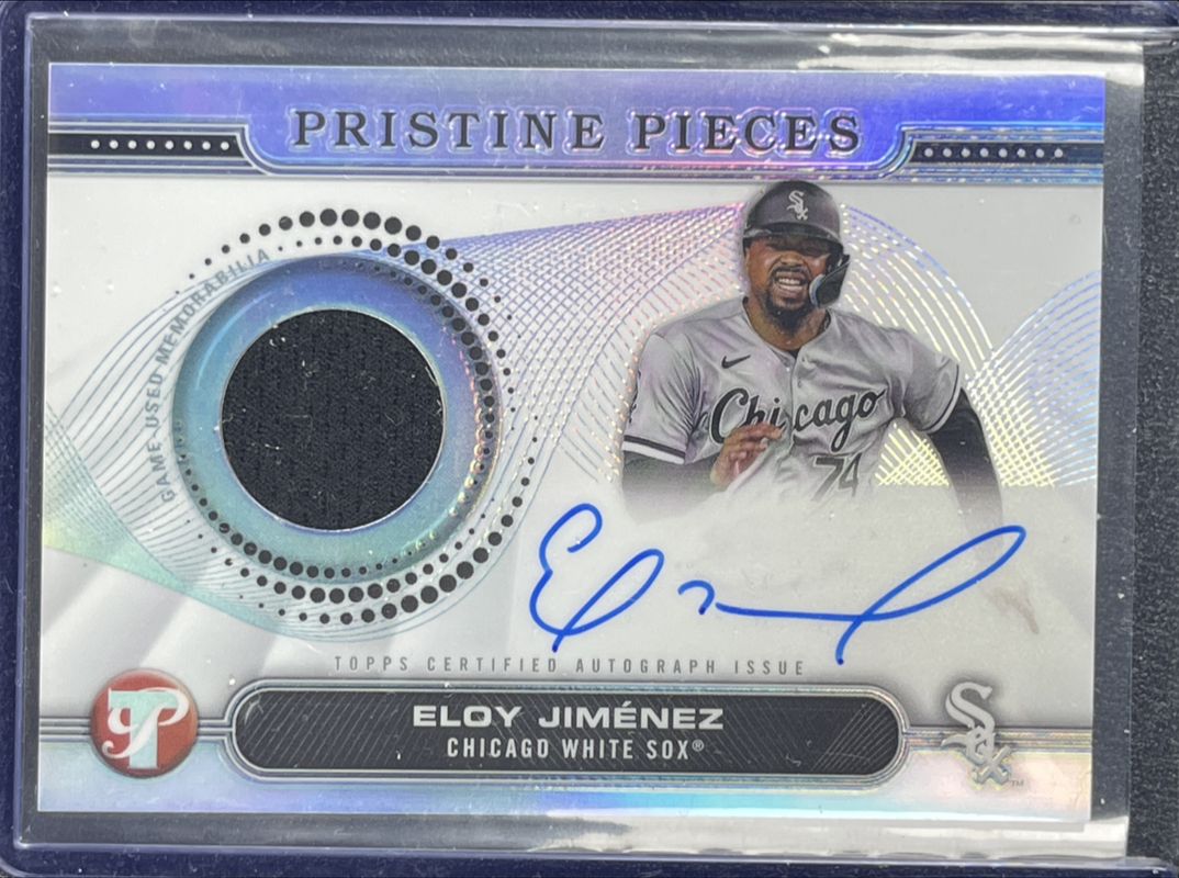 Eloy Jimenez 2024 Topps Pristine #PPAR-EJ Pristine Pieces Autographs Relics RAW