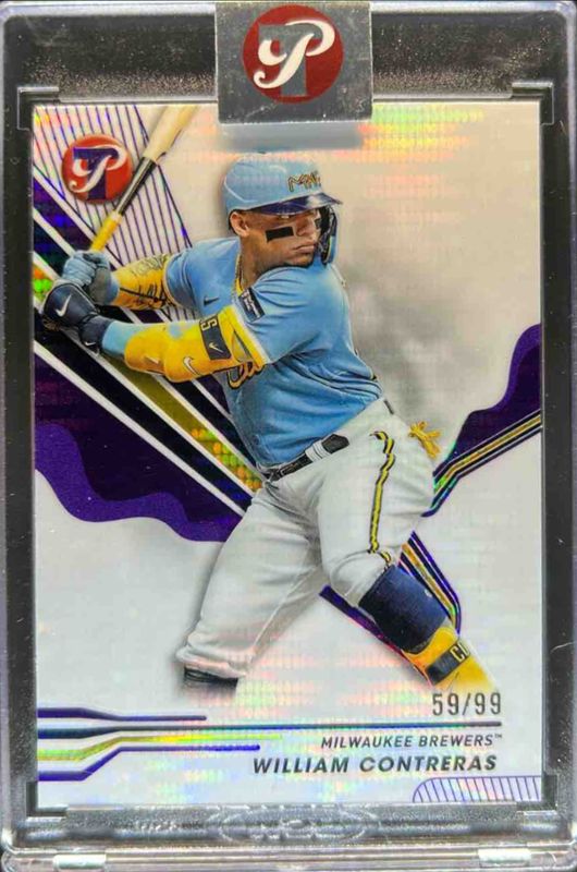 William Contreras 2024 Topps Pristine #178 Pristine Purple Refractor /99 RAW