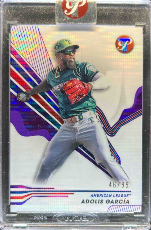Adolis Garcia 2024 Topps Pristine #267 Pristine Purple Refractor /99 RAW