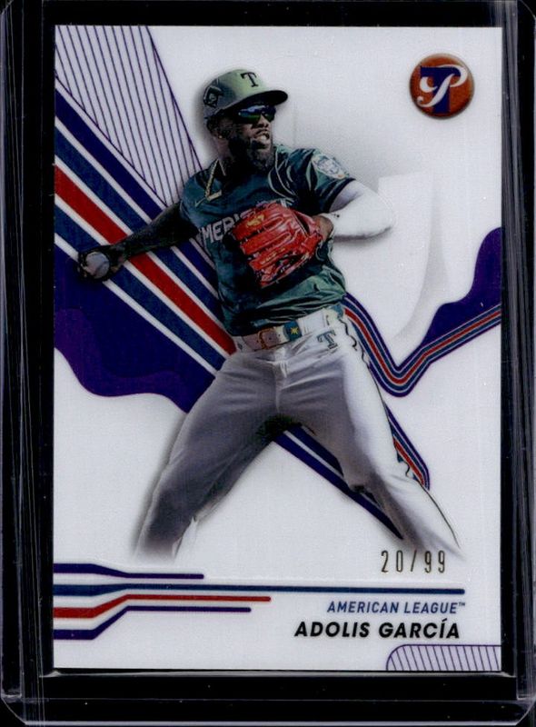 Adolis Garcia 2024 Topps Pristine #267 Purple Refractor /99 RAW