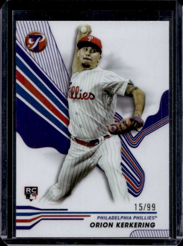 Orion Kerkering 2024 Topps Pristine #125 Purple Refractor /99 Rookie RAW