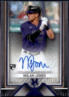 2024 Topps Museum Collection #AA-NJ Archival Autographs - Sapphire /20