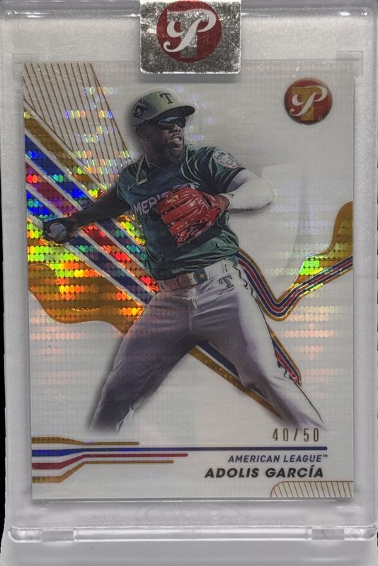 Adolis Garcia 2024 Topps Pristine #267 Pristine Gold Refractor /50 RAW