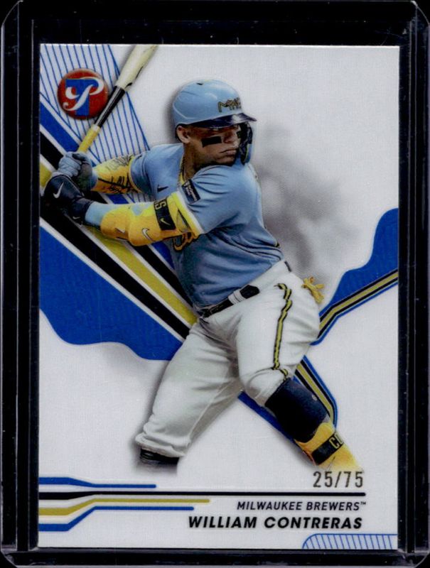 William Contreras 2024 Topps Pristine #178 Blue Refractor /75 RAW