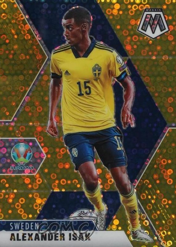 Alexander Isak 2020 Mosaic Euro #174 Gold Circles /10 RAW