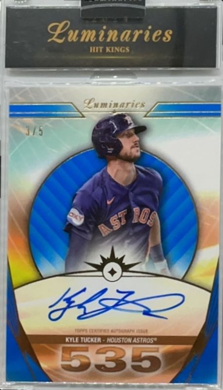 Kyle Tucker 2024 Topps Luminaries #HK-KT Hit Kings Autographs - Blue /5 RAW