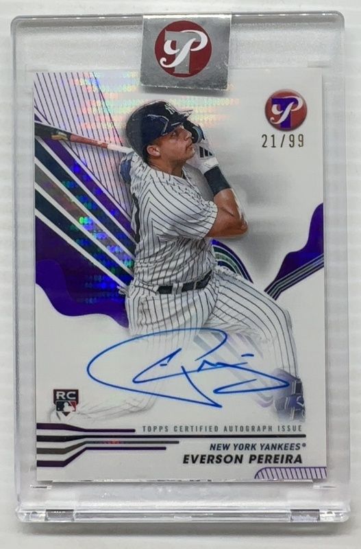 Everson Pereira 2024 Topps Pristine #PA-EP Pristine Autographs - Purple Pristine Refractor /99 Rookie RAW