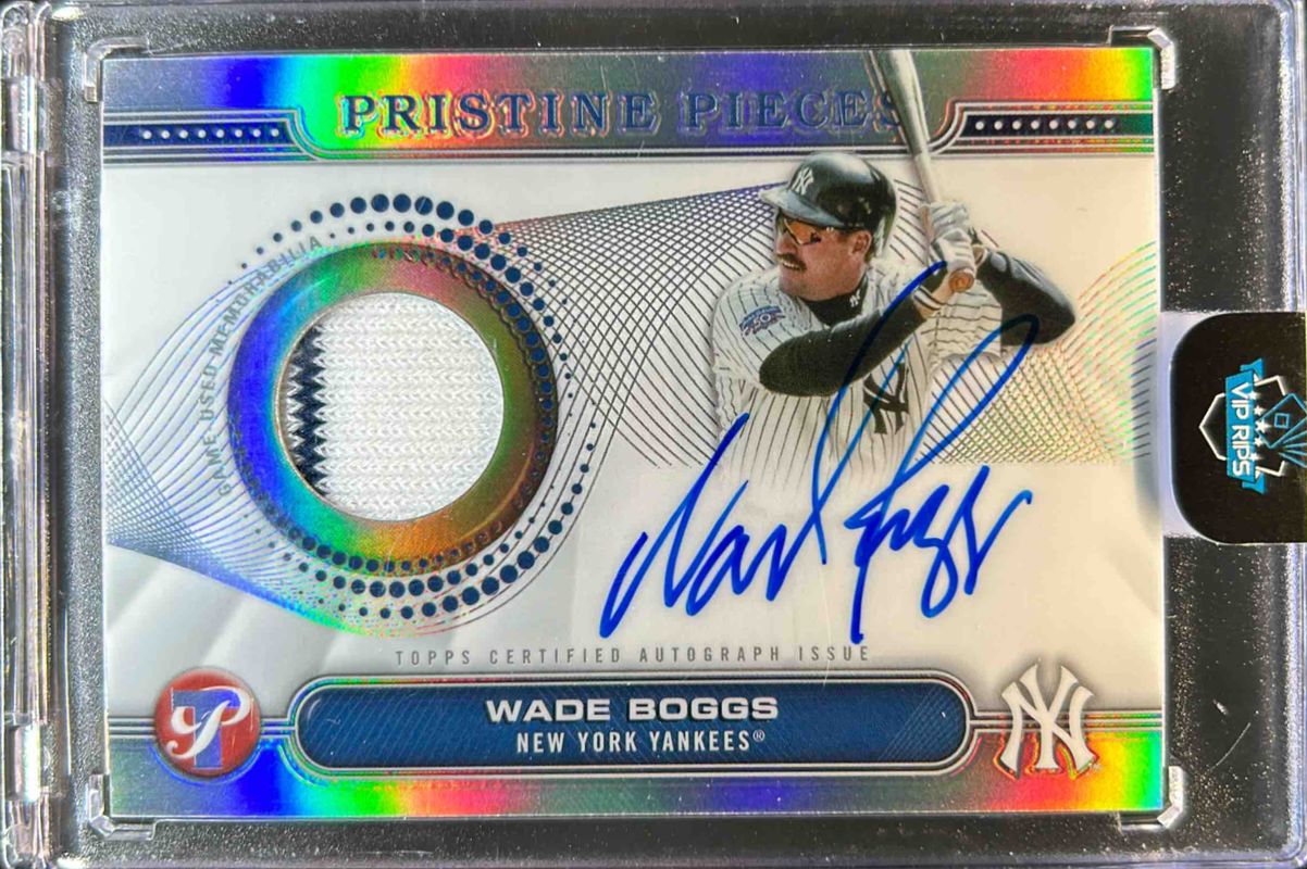 Wade Boggs 2024 Topps Pristine #PPAR-WB Pristine Pieces Autographs Relics RAW