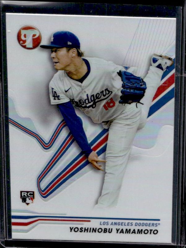 Yoshinobu Yamamoto 2024 Topps Pristine #117 Refractor Rookie RAW