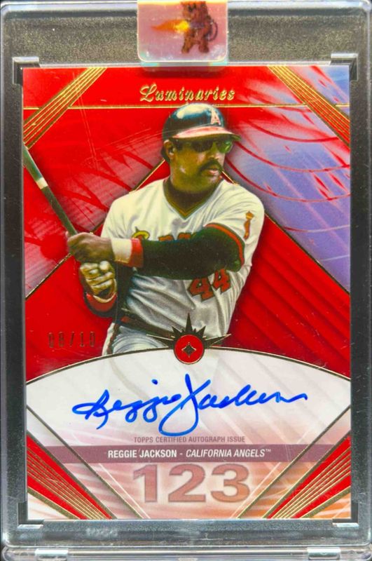 Reggie Jackson 2024 Topps Luminaries #HRK-RJ3 Home Run Kings Autographs - Red /10 RAW