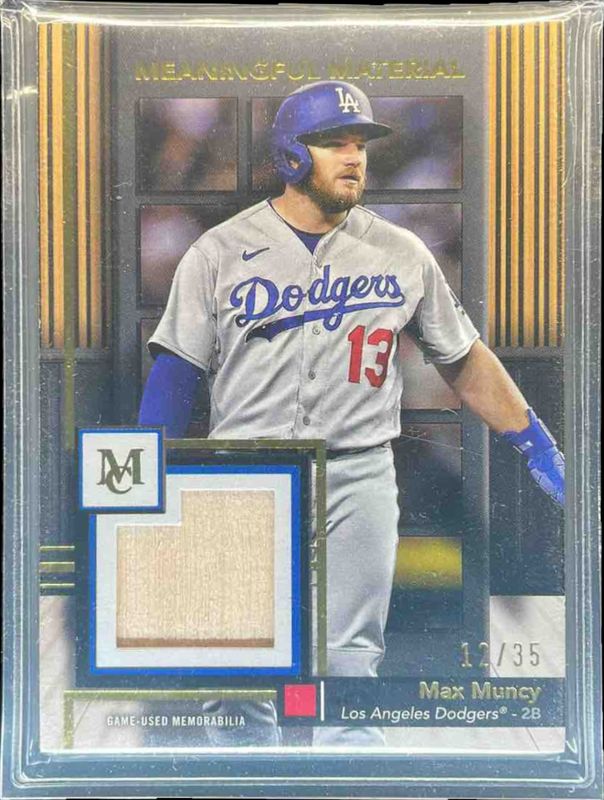 Max Muncy (Athletics) 2024 Topps Museum Collection #MMR-MMU Meaningful Materials Relics - Gold /35 RAW