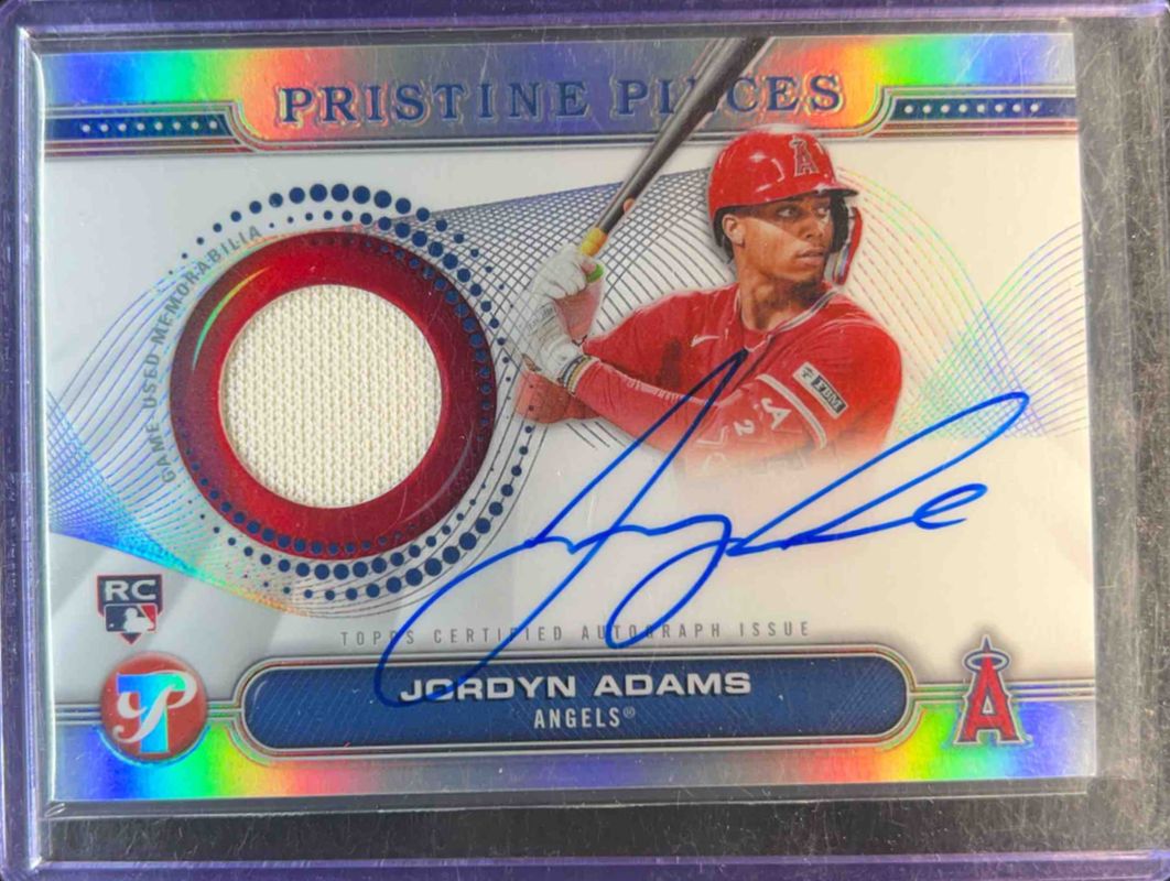 Jordyn Adams 2024 Topps Pristine #PPAR-JAD Pristine Pieces Autographs Relics Rookie RAW