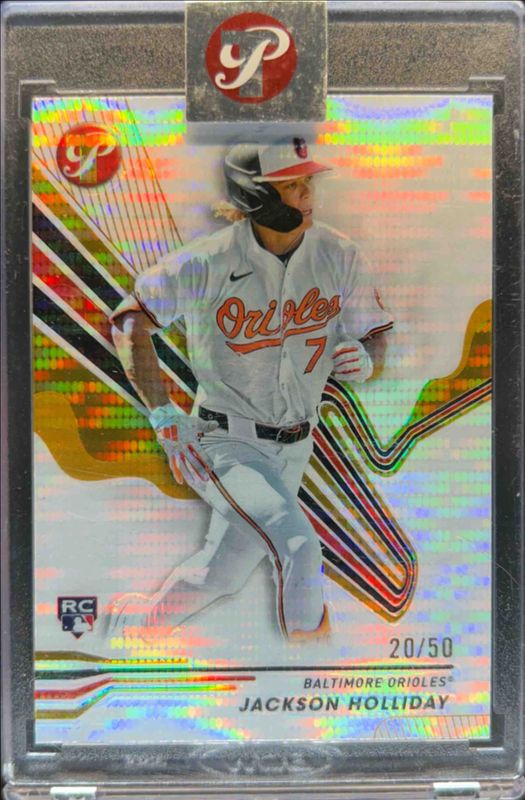 Jackson Holliday 2024 Topps Pristine #79 Pristine Gold Refractor /50 Rookie RAW