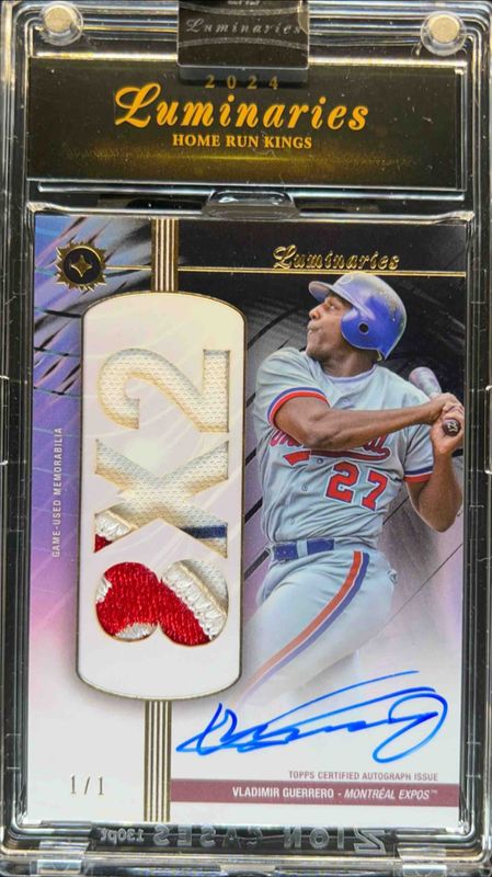 2024 Topps Luminaries #HRKAR-VGU Home Run Kings Autographs Relics - Black /1