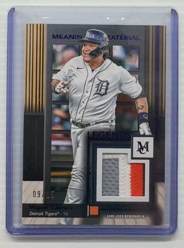 Miguel Cabrera 2024 Topps Museum Collection #MMRL-MC Meaningful Materials Relics Legends - Amethyst /15 RAW