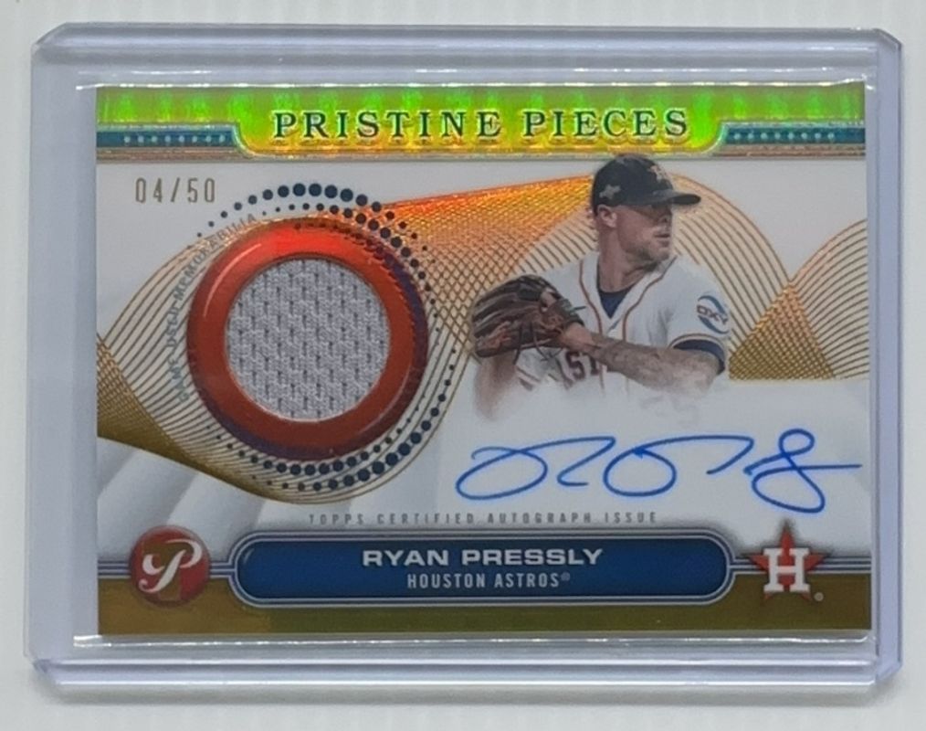 2024 Topps Pristine #PPAR-RP Pristine Pieces Autographs Relics - Gold Refractor /50