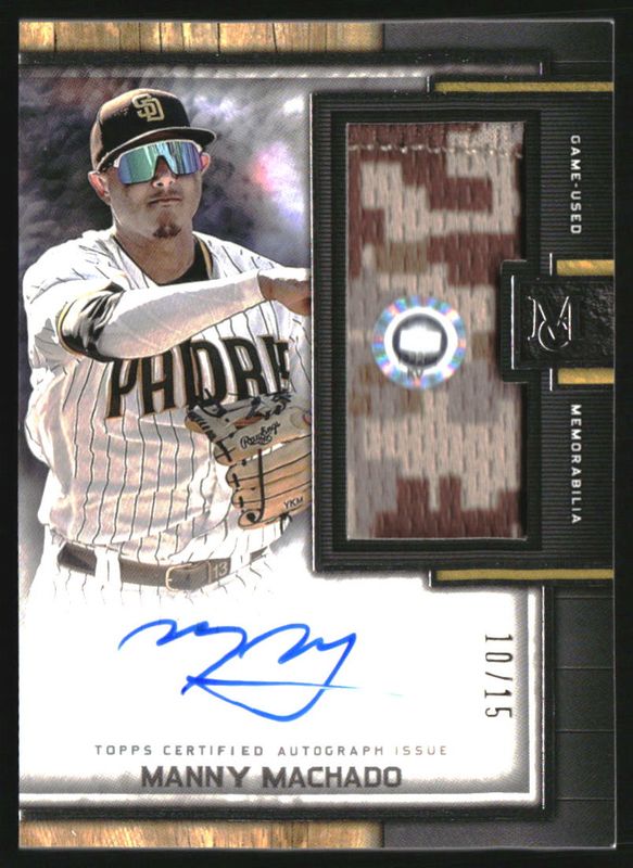Manny Machado 2024 Topps Museum Collection #MMJPA-MMA Momentous Material Jumbo Patch Autographs /15 RAW