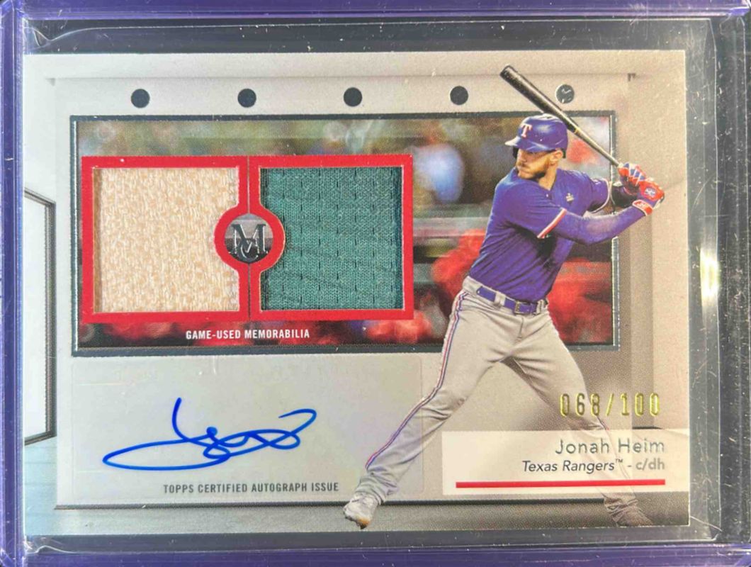 2024 Topps Museum Collection #SWDRA-JH Single Player Signatures Swatches Dual Relic Autographs /299