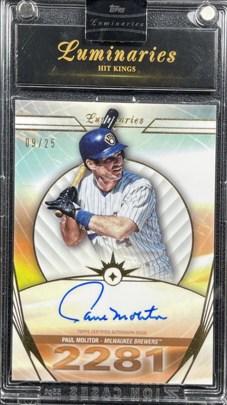 Paul Molitor 2024 Topps Luminaries #HK-PM1 Hit Kings Autographs /25 RAW