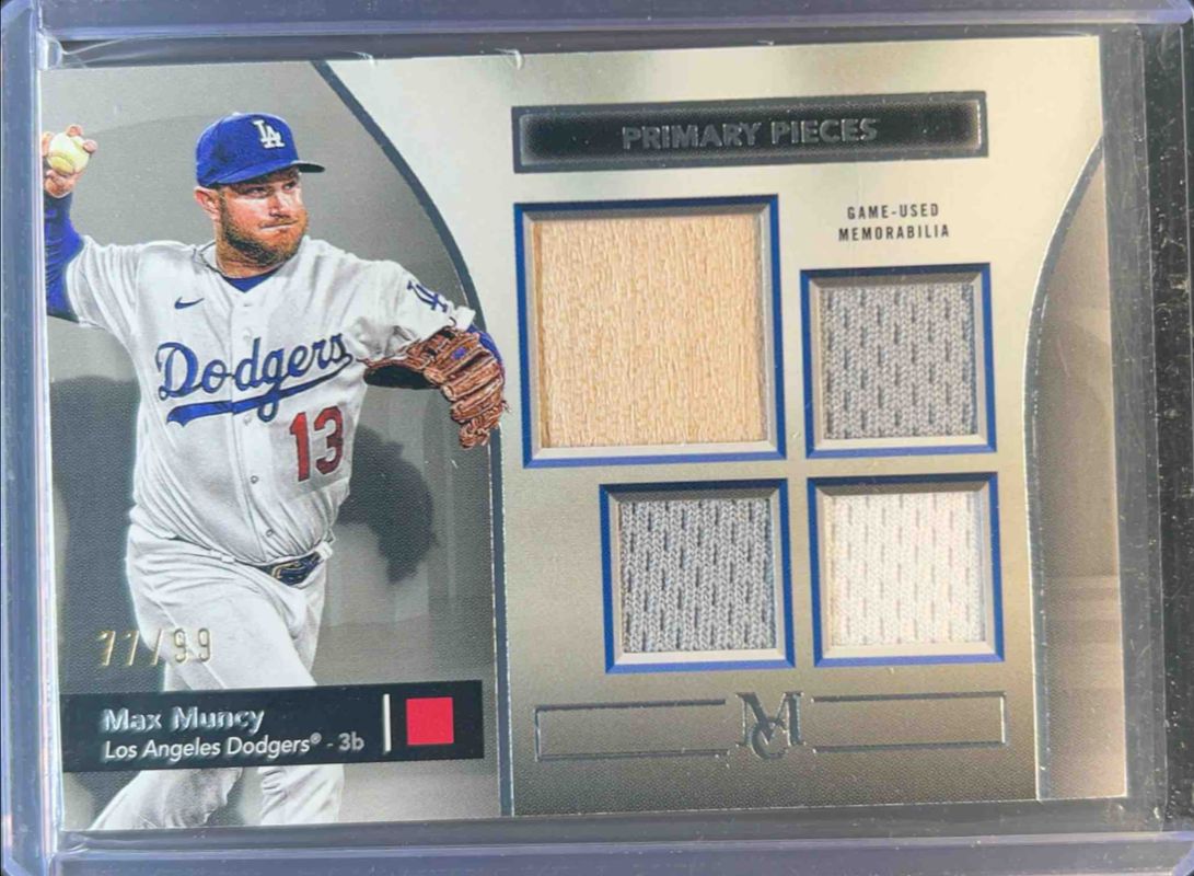 Max Muncy (Athletics) 2024 Topps Museum Collection #SPPQ-MM Single Player Primary Pieces Quad Relics /99 RAW