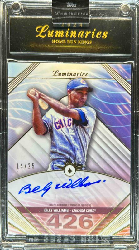 Billy Williams 2024 Topps Luminaries #HRK-BWI Home Run Kings Autographs /25 RAW