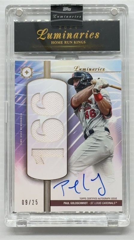 Paul Goldschmidt 2024 Topps Luminaries #HRKAR-PG Home Run Kings Autographs Relics RAW