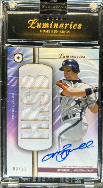 Jeff Bagwell 2024 Topps Luminaries #HRKAR-JBA Home Run Kings Autographs Relics RAW