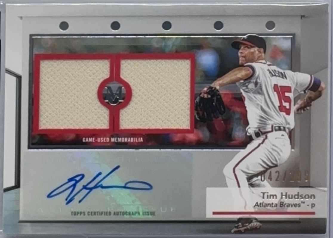 2024 Topps Museum Collection #SWDRA-TH Single Player Signatures Swatches Dual Relic Autographs /299