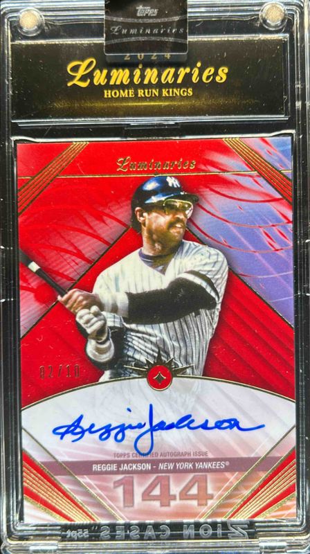 Reggie Jackson 2024 Topps Luminaries #HRK-RJ1 Home Run Kings Autographs - Red /10 RAW
