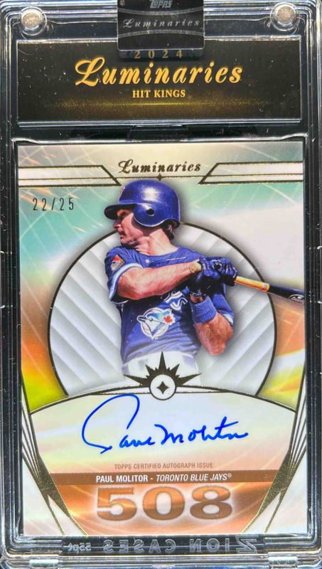 Paul Molitor 2024 Topps Luminaries #HK-PM2 Hit Kings Autographs /25 RAW
