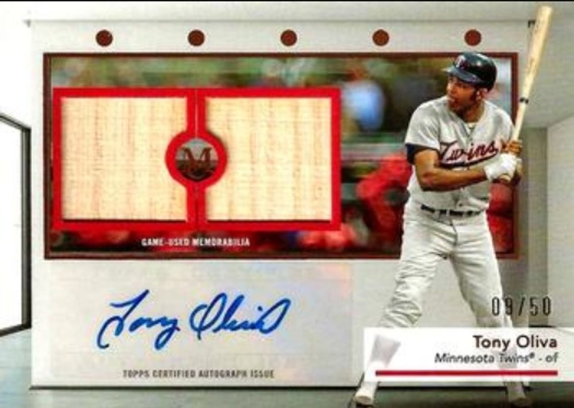 2024 Topps Museum Collection #SWDRA-TO Single Player Signatures Swatches Dual Relic Autographs - Copper /50