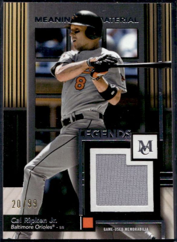 Cal Ripken, Jr. 2024 Topps Museum Collection #MMRL-CR Meaningful Materials Relics Legends /99 RAW