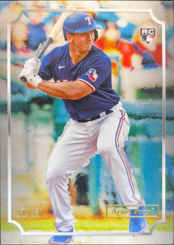 Wyatt Langford 2024 Topps Museum Collection #BOW-25 Body of Work - Artist Proof /50 Rookie RAW