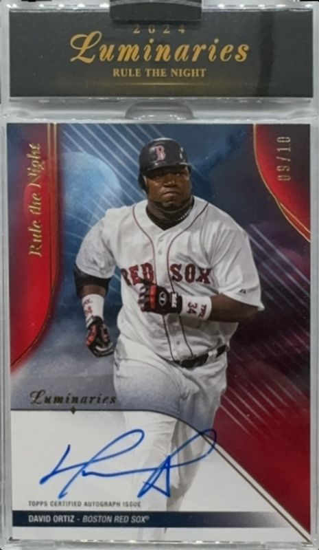 David Ortiz 2024 Topps Luminaries #RN-DO Rule the Night Autographs - Red /10 RAW