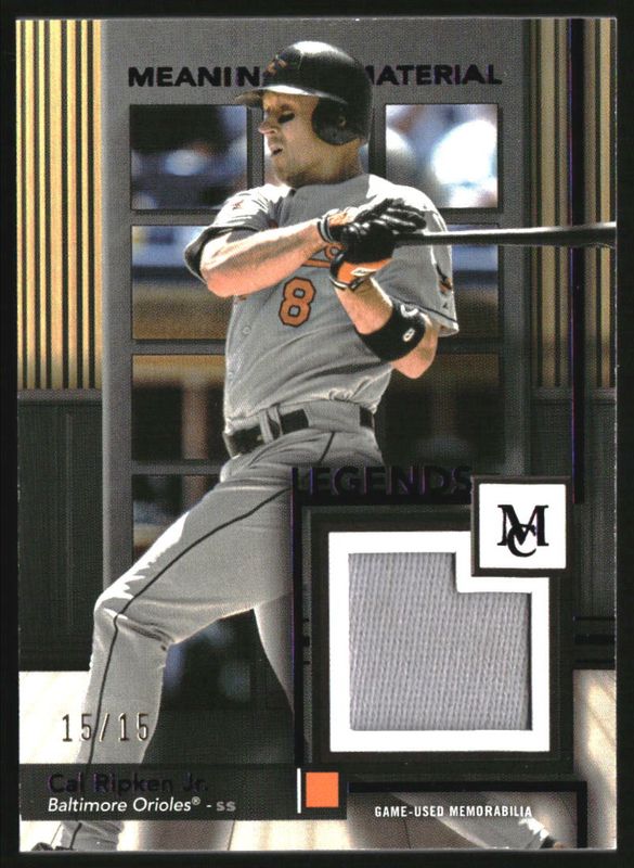 Cal Ripken, Jr. 2024 Topps Museum Collection #MMRL-CR Meaningful Materials Relics Legends - Amethyst /15 RAW