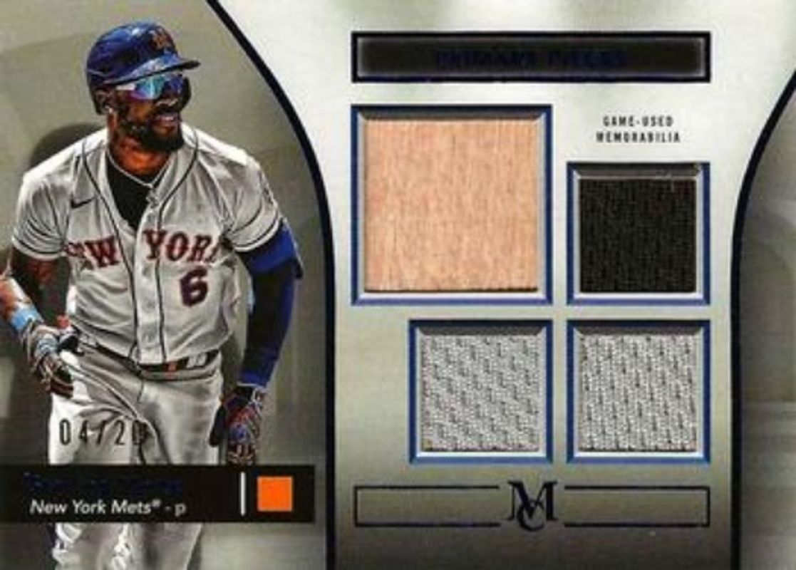 2024 Topps Museum Collection #SPPQ-SM Single Player Primary Pieces Quad Relics - Sapphire /20
