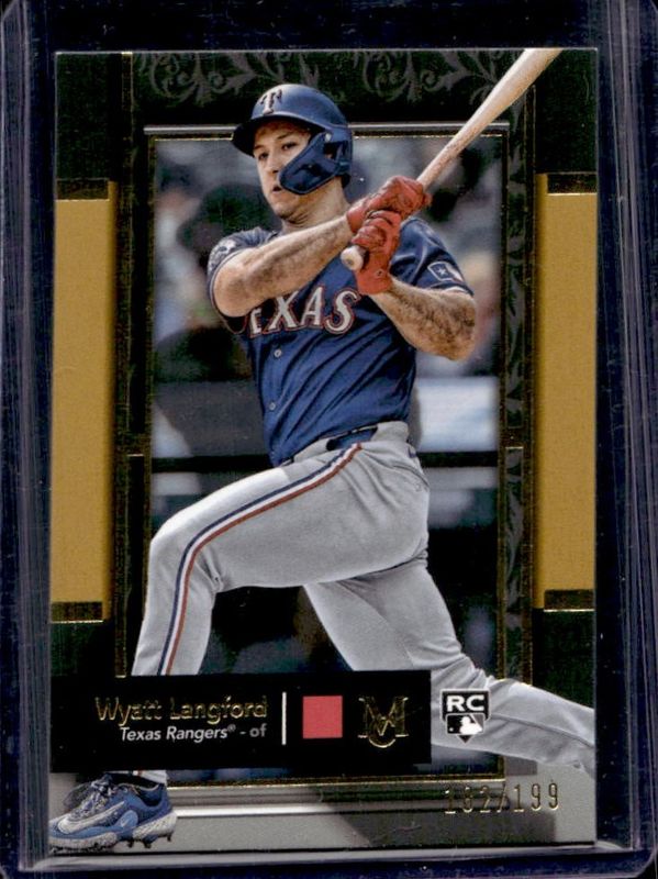 Wyatt Langford 2024 Topps Museum Collection #88 Gold /199 Rookie RAW