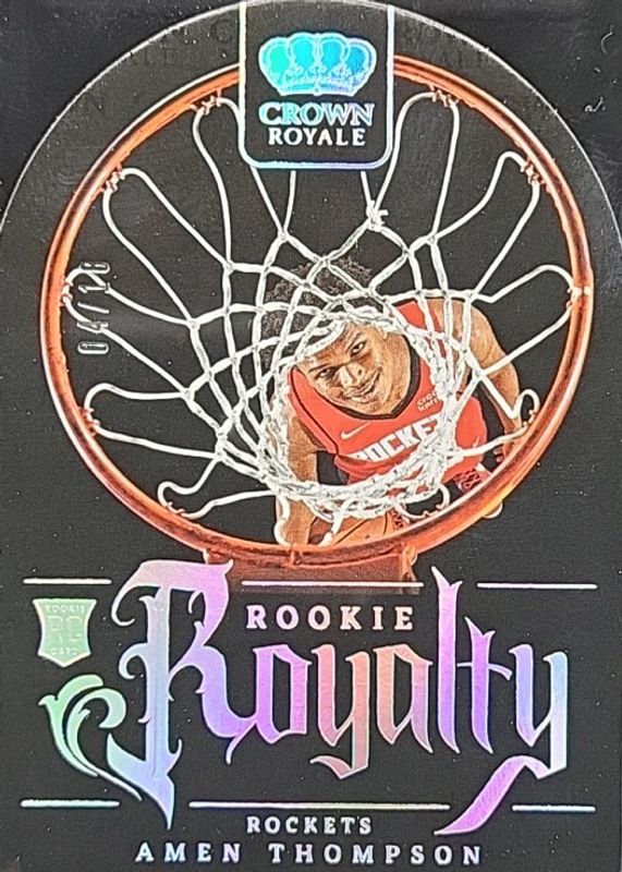 Amen Thompson 2023 Crown Royale #4 Rookie Royalty - International Silver /18 RAW