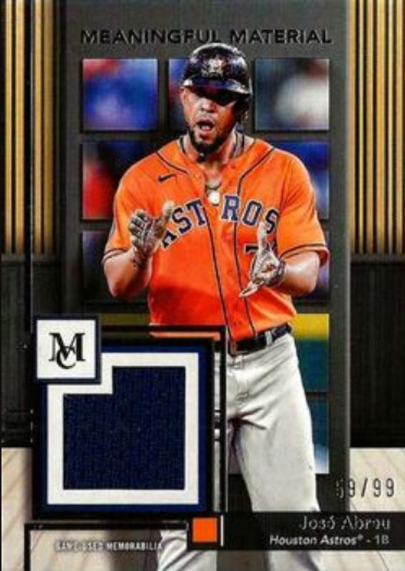 Jose Abreu 2024 Topps Museum Collection #MMR-JAB Meaningful Materials Relics /99 RAW