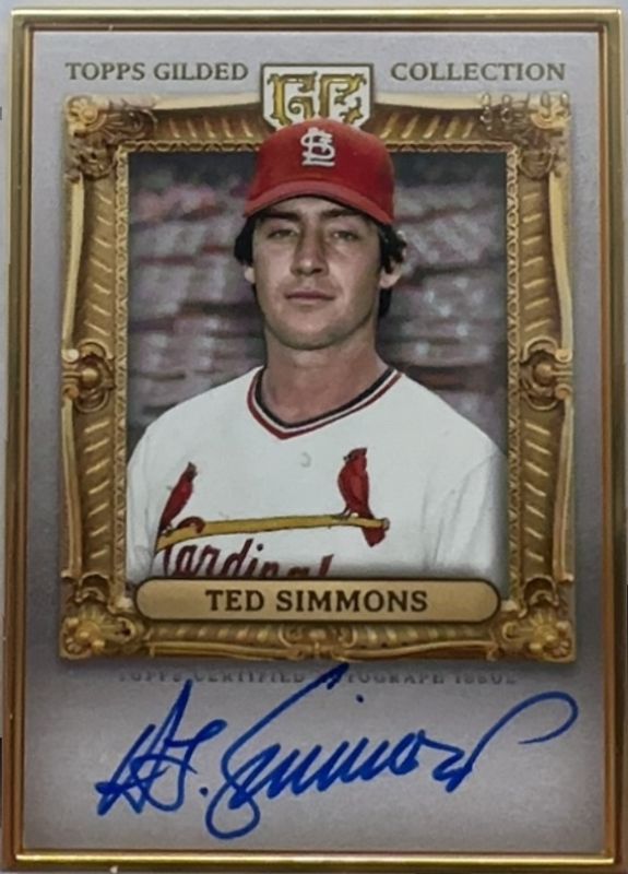 2024 Topps Gilded Collection #HAFA-TS Gold Framed Hall of Famer Autographs /99