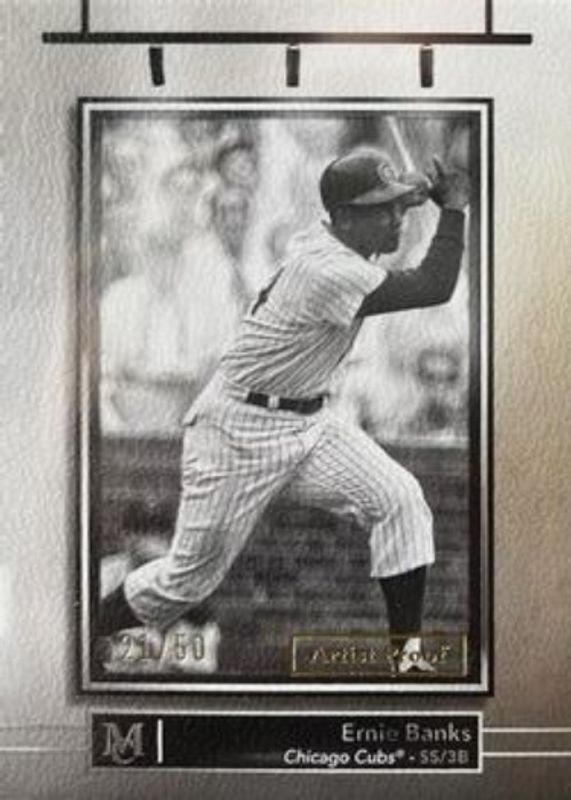 Ernie Banks 2024 Topps Museum Collection #PV-10 Private Viewing - Artist Proof /50 RAW