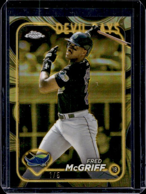 Fred McGriff 2024 Topps Gilded Collection #112 Electroplate Refractor /5 RAW