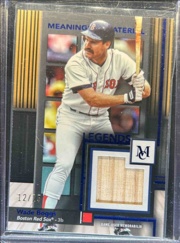 Wade Boggs 2024 Topps Museum Collection #MMRL-WB Meaningful Materials Relics Legends - Sapphire /25 RAW